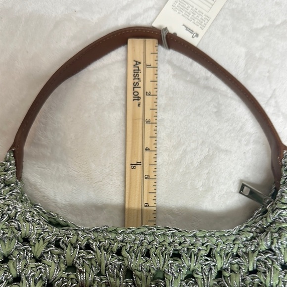 A New Day Green and Brown Mini Bag with Textured Design - Picture 6 of 10